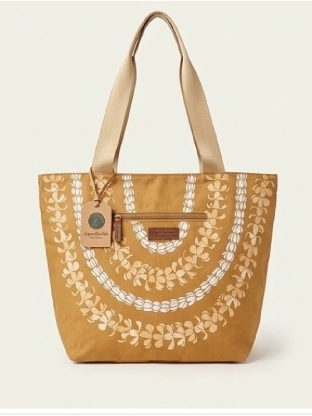 Adventures Hawaii Aloha Floral-Print Canvas Tote Bag